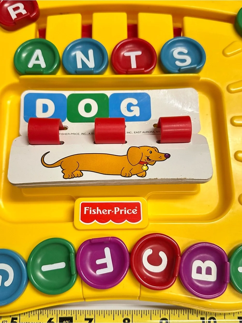 VTG 1997 Fisher Price Alpha-Go-Round Alphabet Spelling Game Learning Toy #72489